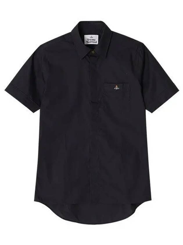 Men's Logo Classic Short Sleeve Shirt Black - VIVIENNE WESTWOOD - BALAAN 2