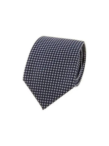 Men s color combination dot pattern silk tie dark blue - GIORGIO ARMANI - BALAAN 1