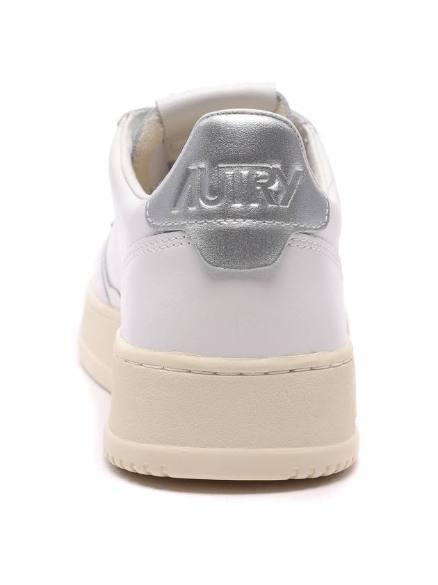 Medalist Leather Metal Silver Tab Low Top Sneakers White - AUTRY - BALAAN 5