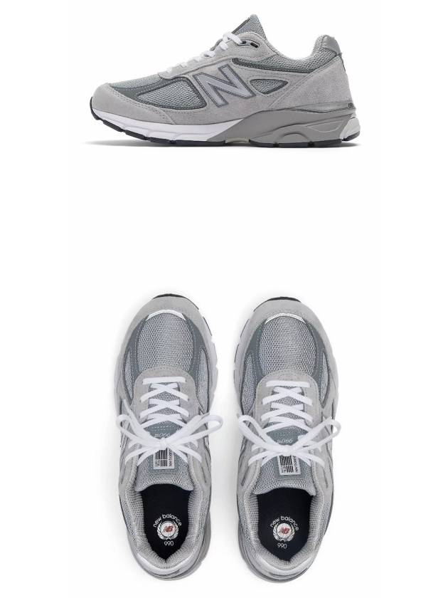 990 V4 Core Low Top Sneakers Grey Silver - NEW BALANCE - BALAAN 5