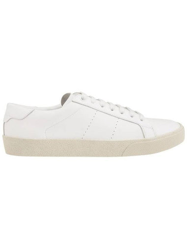 Classic Leather Low Top Sneakers White - SAINT LAURENT - BALAAN 1