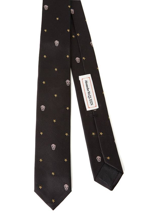 All Over Skull Silk Tie Black - ALEXANDER MCQUEEN - BALAAN 2