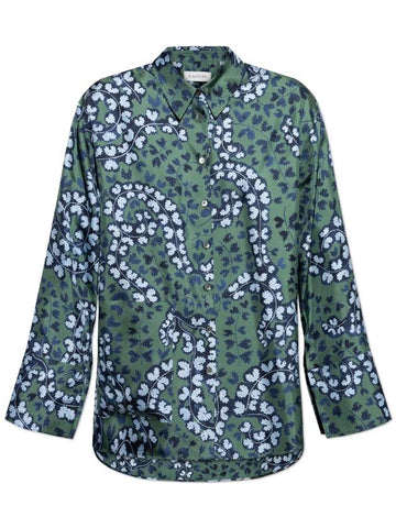 Lanvin Silk Shirt, Women's, Green - LANVIN - BALAAN 1