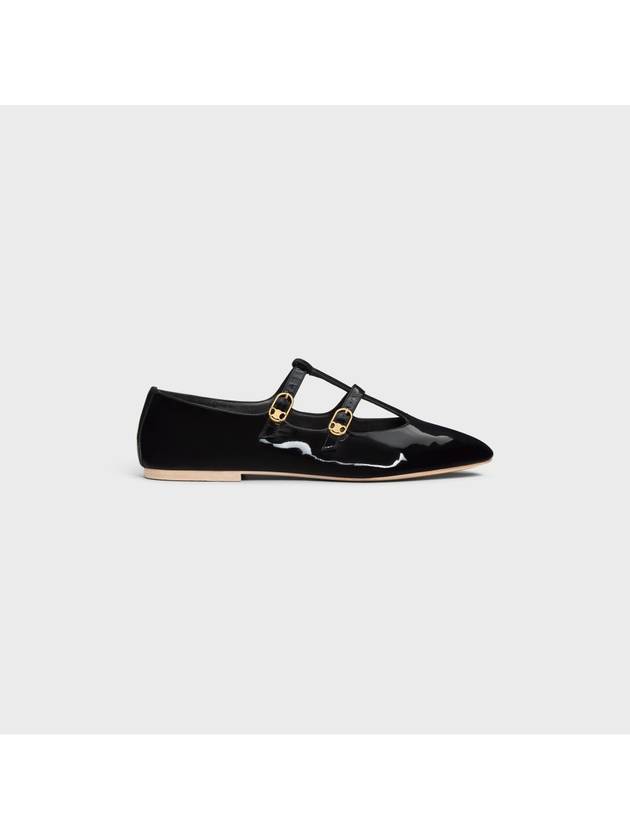 Patent Glossy Leather Les Ballerina Shoes Black 354684582C 38NO - CELINE - BALAAN 1