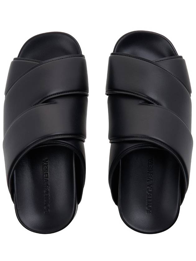 Bridge Leather Slippers Black - BOTTEGA VENETA - BALAAN 7