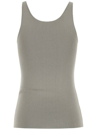 Grey U Neck Tank Top In Lightweight Knit Woman - TOTEME - BALAAN 2