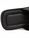 La Medusa Leather Flip Flops Black - VERSACE - BALAAN 7