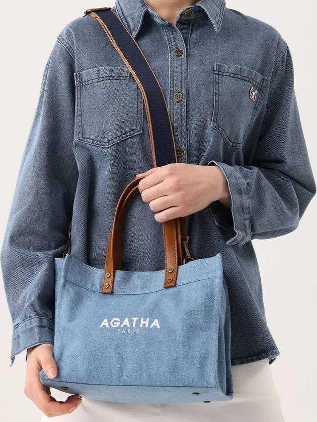 Multi Square Denim Tote Bag Small AGTB136 701 - AGATHA APPAREL - BALAAN 4