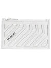 Logo Zipper Card Wallet Silver - BALENCIAGA - BALAAN 1