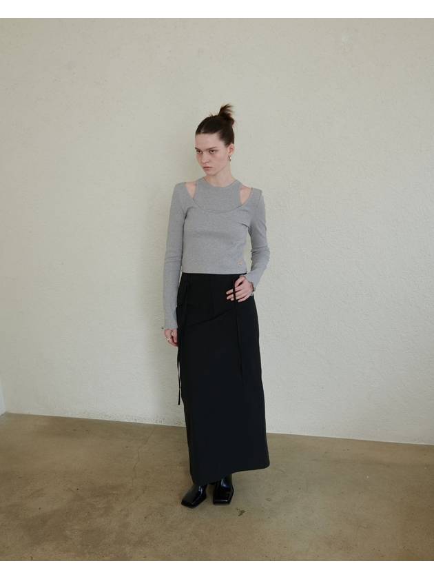 BELT LOOP STRING PENCIL SKIRT_BLACK - UNMUTE - BALAAN 5