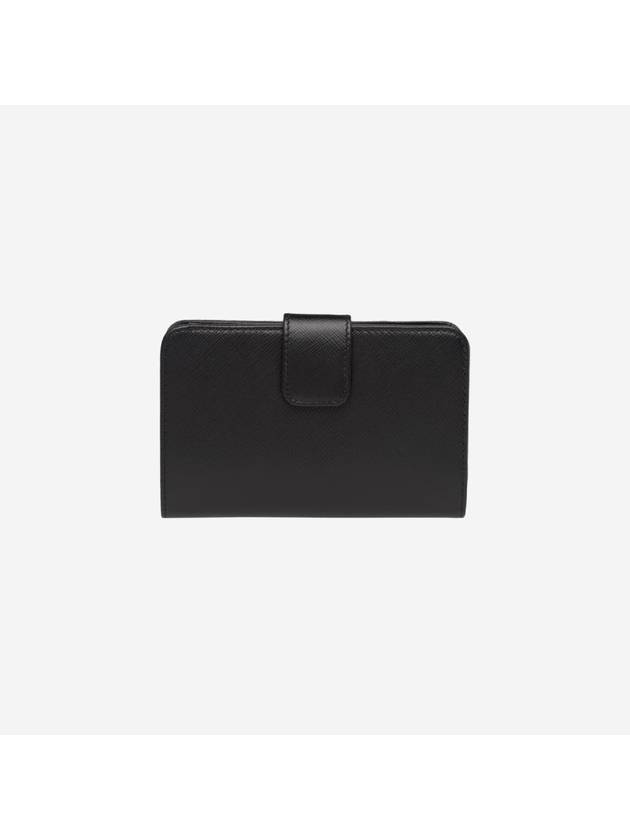 Small Saffiano Half Wallet Black - PRADA - BALAAN 4