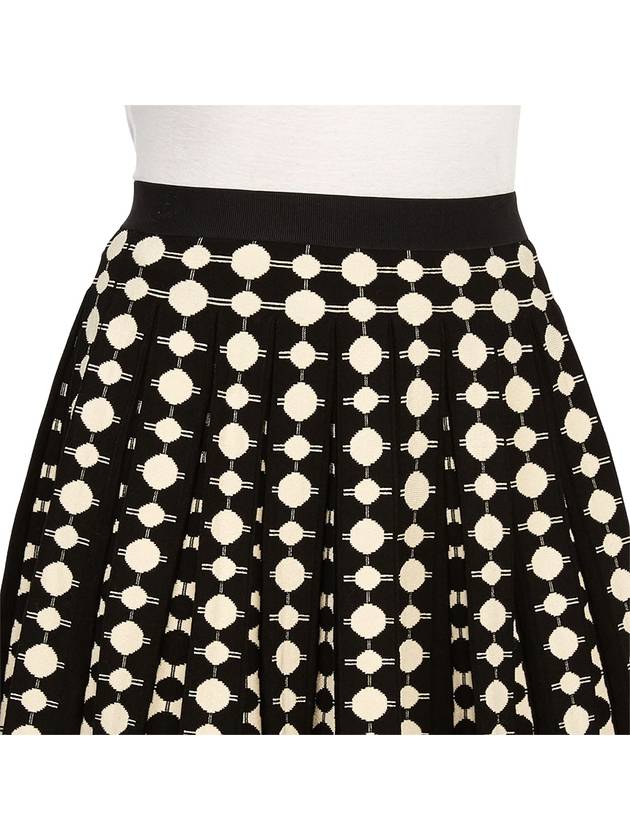 Viscose Jacquard Mini Pleated Skirt Black - TORY BURCH - BALAAN 10