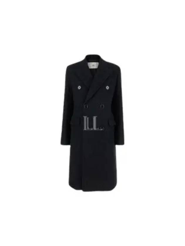 Classic Fit Wool Double Coat Black - AMI - BALAAN 2