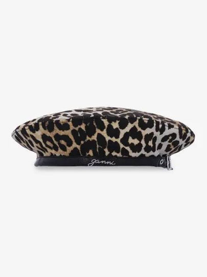 Leopard Print Beret - GANNI - BALAAN 2