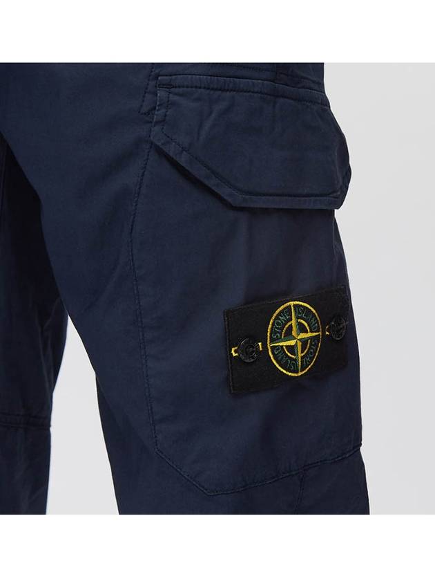 Wappen Patch Stretch Cargo Track Pants Navy - STONE ISLAND - BALAAN 6