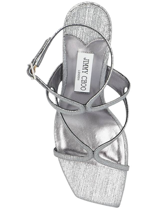 Jimmy Choo Azie High-heeled Sandals, Women's, Silver - JIMMY CHOO - BALAAN 6