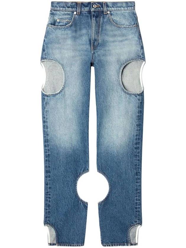 Meteor Cut-Out Straight Jeans Blue - OFF WHITE - BALAAN 2