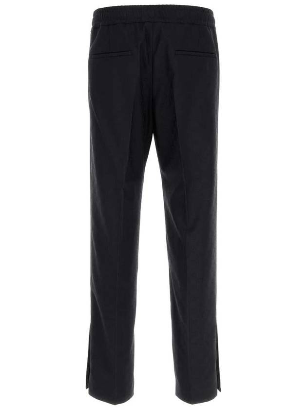 Web Polyester GG Jacquard Straight Pants Blue - GUCCI - BALAAN 3