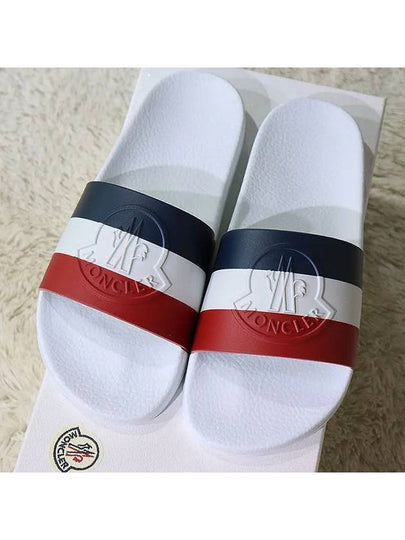 Striped Slippers White - MONCLER - BALAAN 2