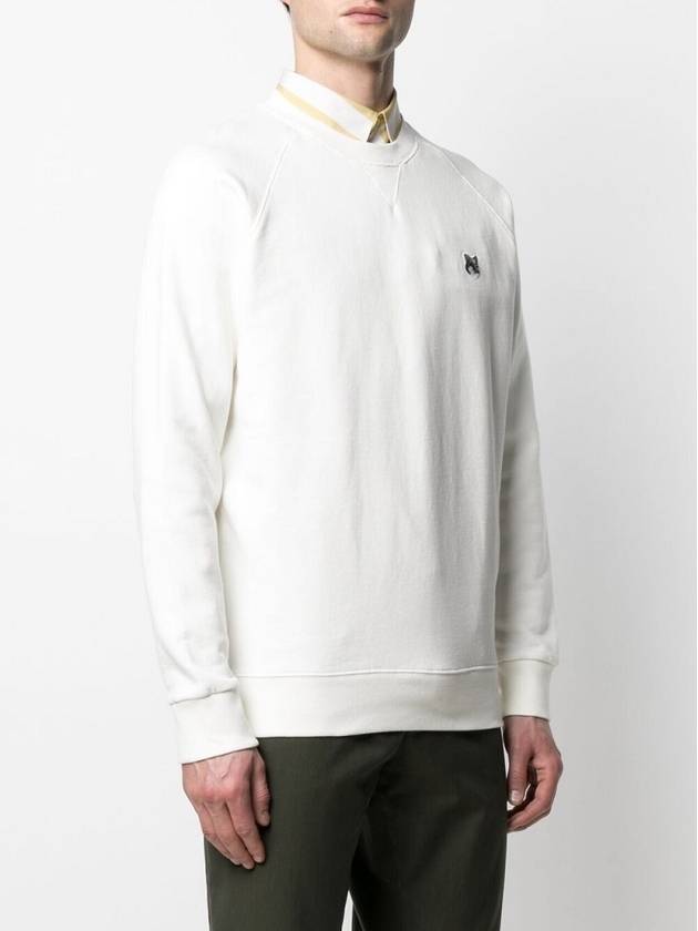 Grey Fox Head Patch Classic Sweatshirt White - MAISON KITSUNE - BALAAN 3