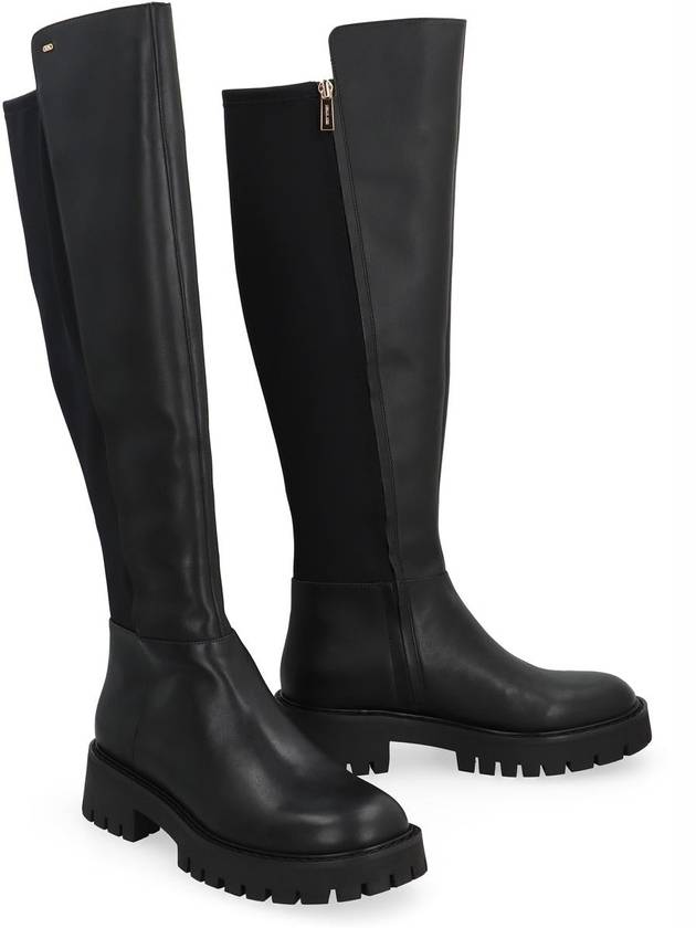 Asher leather long boots black - MICHAEL KORS - BALAAN 4