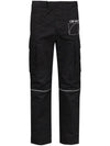 logo zipper cargo pants black - OFF WHITE - BALAAN.
