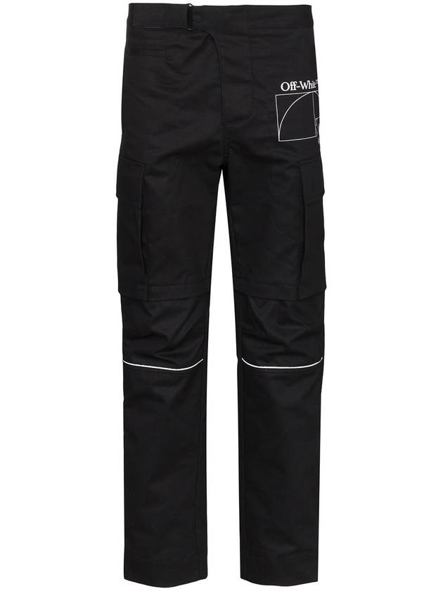 logo zipper cargo pants black - OFF WHITE - BALAAN 3