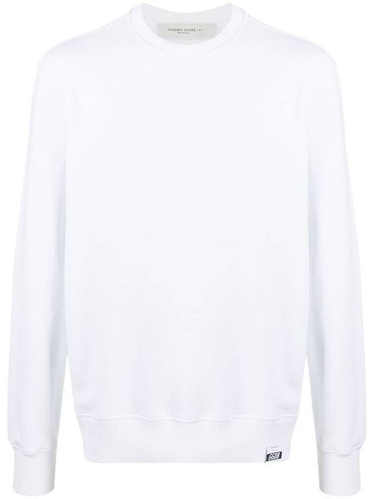 Contrasting Lettering Bag Archibald Sweatshirt White - GOLDEN GOOSE - BALAAN.