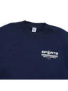 Sports Logo Crew Neck Sweatshirt Navy - SPORTY & RICH - BALAAN 5