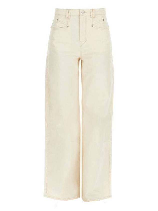 Lemony High Waist Wide Pants Ivory - ISABEL MARANT - BALAAN 1