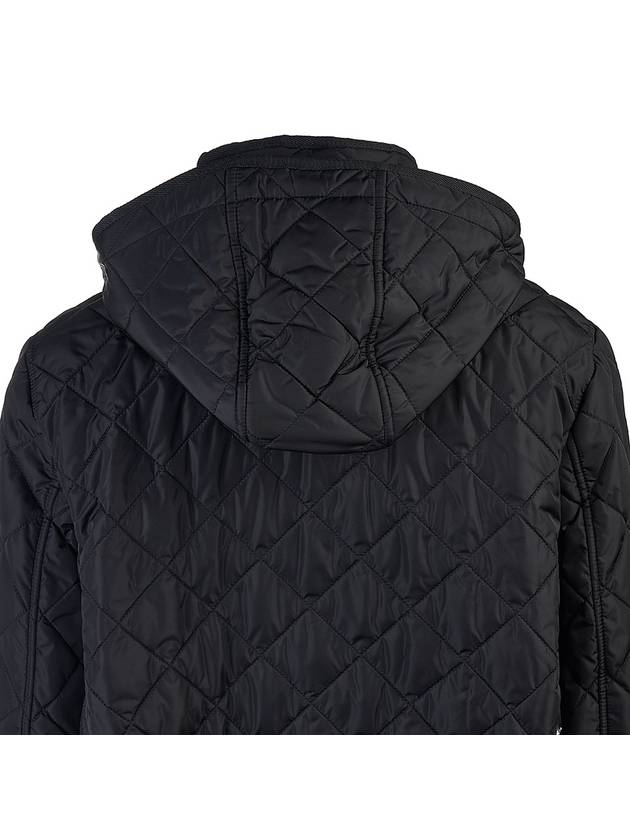 Diamond Quilted Crop Hoodie Jacket Black - BURBERRY - BALAAN 6