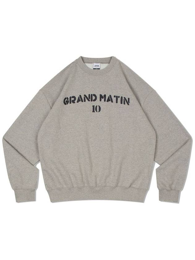 V Heavy Sweat Matin Sweatshirt Melange Grey - DE GRAND MATIN - BALAAN 3