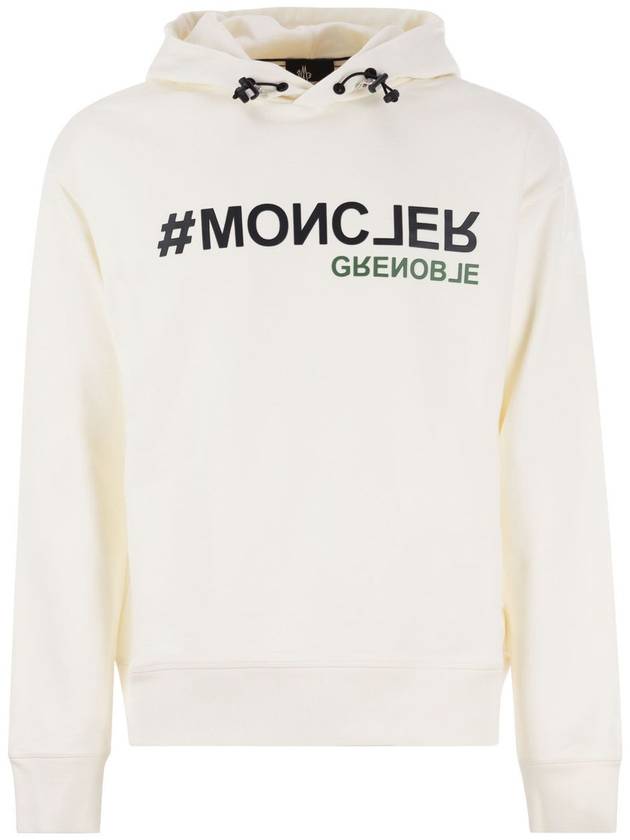 Logo Hoodie White - MONCLER - BALAAN 2