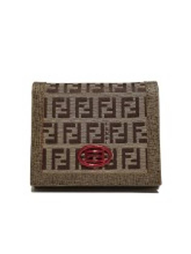 Women s 8M0188 FF logo jacquard half wallet - FENDI - BALAAN 1