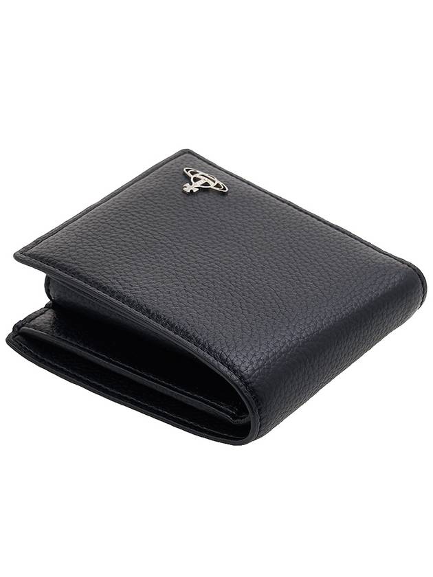 Logo Decorated Re-Vegan Half Wallet Black - VIVIENNE WESTWOOD - BALAAN 5