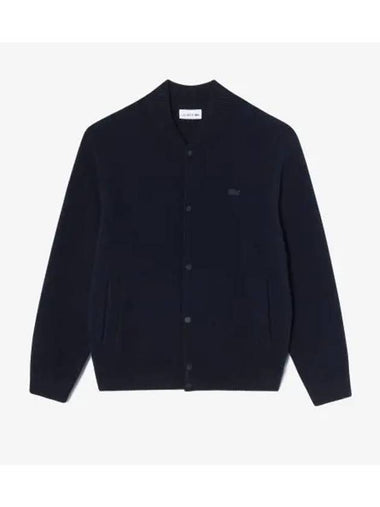 Men s Boucle Stadium Cardigan Navy - LACOSTE - BALAAN 1