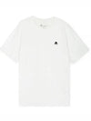 Satellite Logo Detail Crew Neck Short Sleeve T-Shirt White - MOOSE KNUCKLES - BALAAN 2