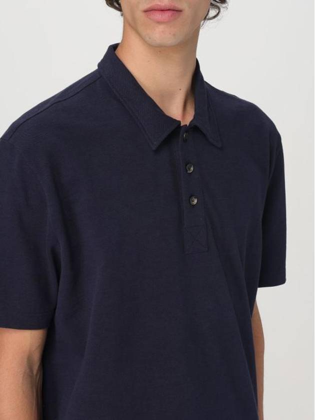 Embroidered Logo Polo Shirt Blue - BOTTEGA VENETA - BALAAN 6