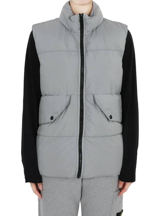 Kids Wappen Patch Down Padded Vest Grey - STONE ISLAND - BALAAN 4