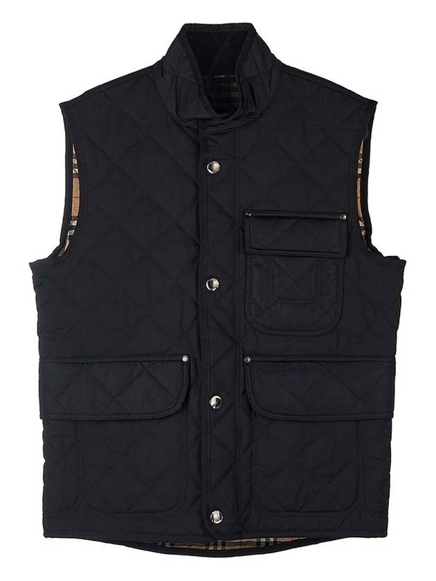 Diamond Quilted Thermoregulated Vest Black - BURBERRY - BALAAN 11