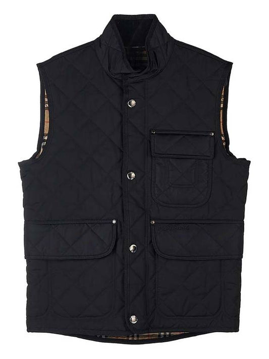 Diamond Quilted Thermoregulated Vest Black - BURBERRY - BALAAN 2
