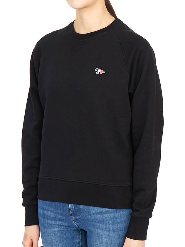 Tricolor Fox Patch Adjusted Sweatshirt Black - MAISON KITSUNE - BALAAN 3