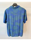 AU Australia HAND DRAWN Shirt ST023S3403 Violet Blue MENS M - STUSSY - BALAAN 5