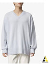 V-neck Wool Cashmere Knit Top Light Blue - ACNE STUDIOS - BALAAN 2