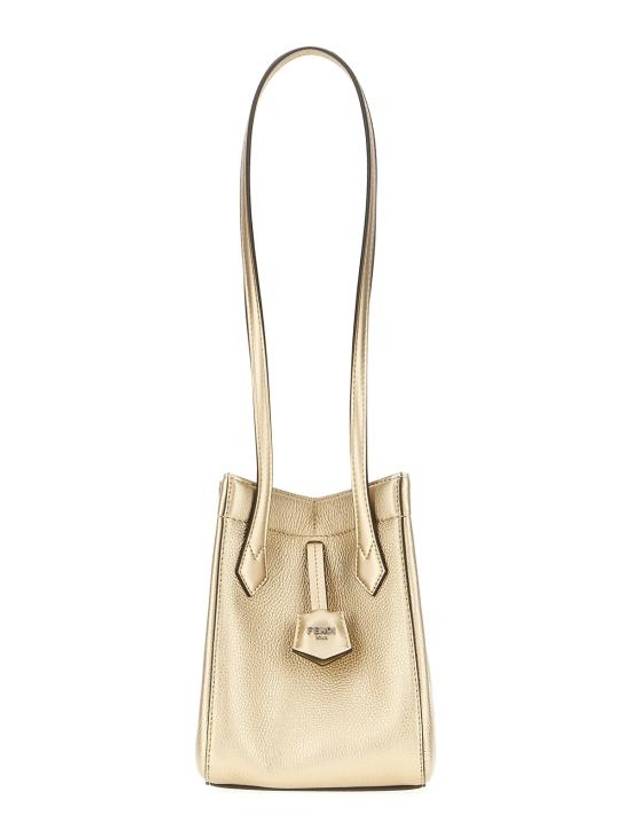 Origami Leather Mini Tote Bag Gold - FENDI - BALAAN 1