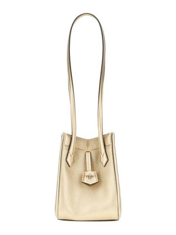 Origami Leather Mini Tote Bag Gold - FENDI - BALAAN 1