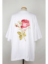 Rose embroidered logo short sleeve t shirt XL 105 110 - DIOR - BALAAN 4