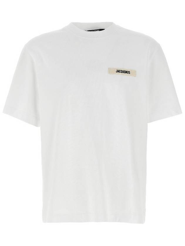 Le Gros Grain Logo Short Sleeve T-Shirt White - JACQUEMUS - BALAAN 2