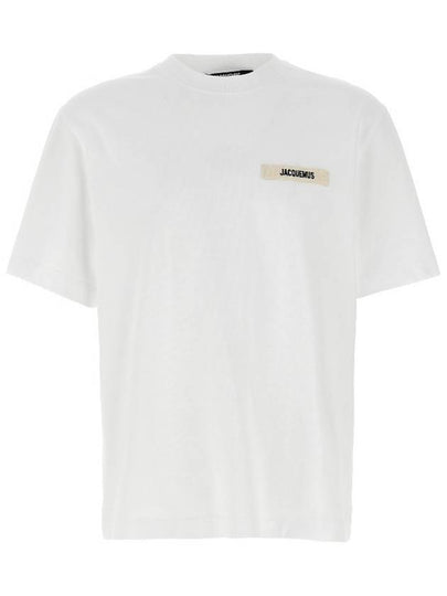 Le Gros Grain Logo Short Sleeve T-Shirt White - JACQUEMUS - BALAAN 2