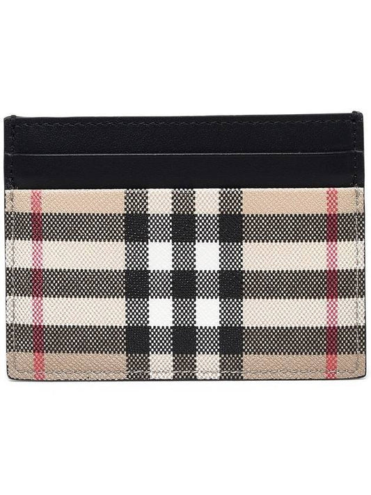 Men's Vintage Check Card Wallet Beige - BURBERRY - BALAAN.